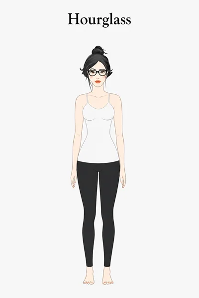 Hourglass body shape illustration