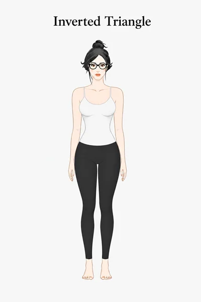 Inverted Triangle body shape illustration