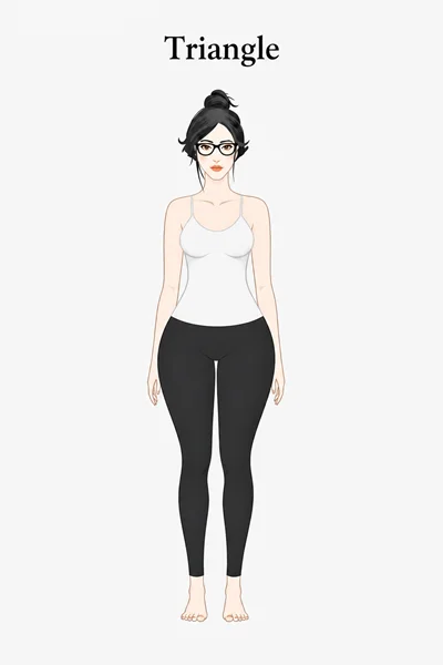 Triangle body shape illustration